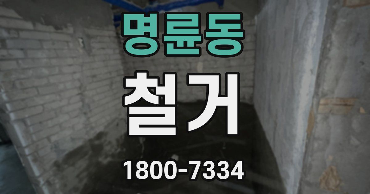 명륜동 철거