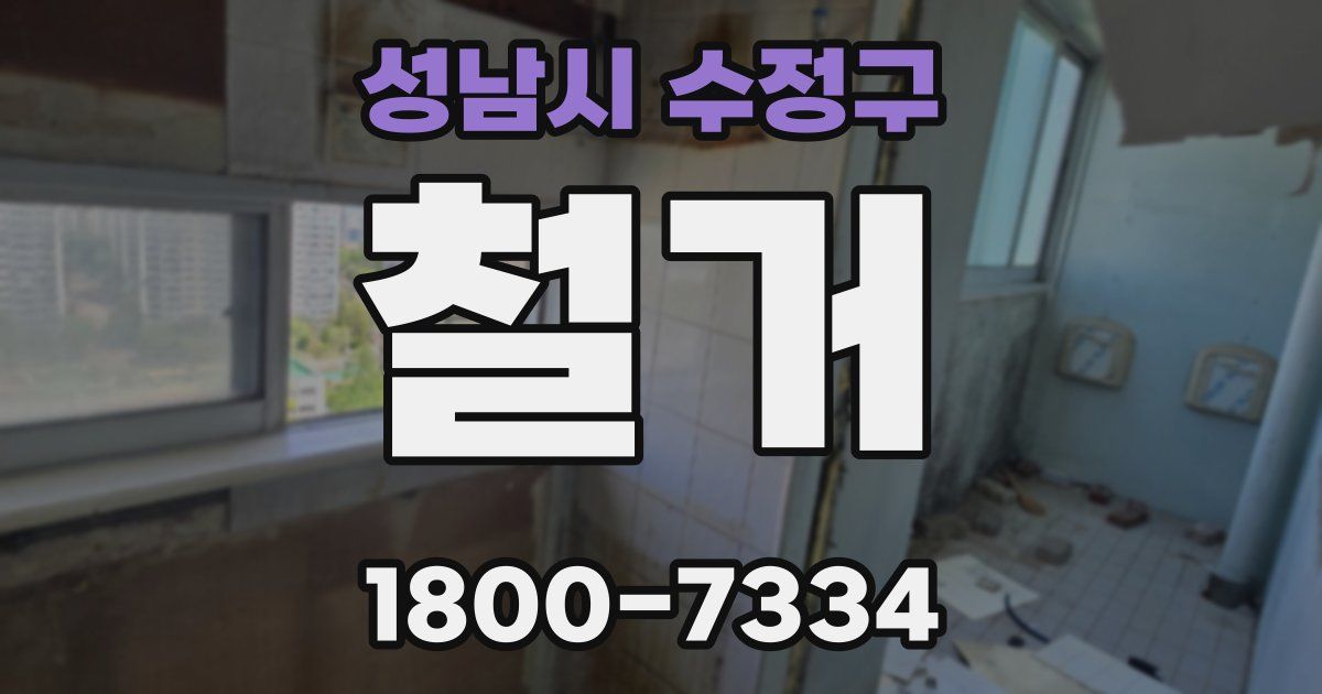 성남시 수정구 철거