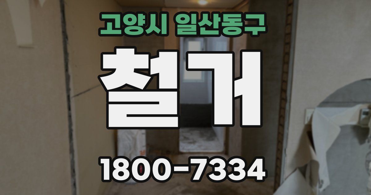 고양시 일산동구 철거