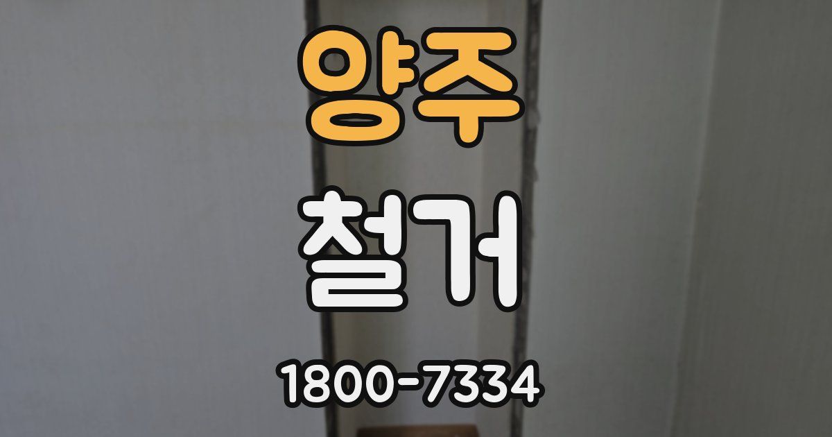 양주 철거