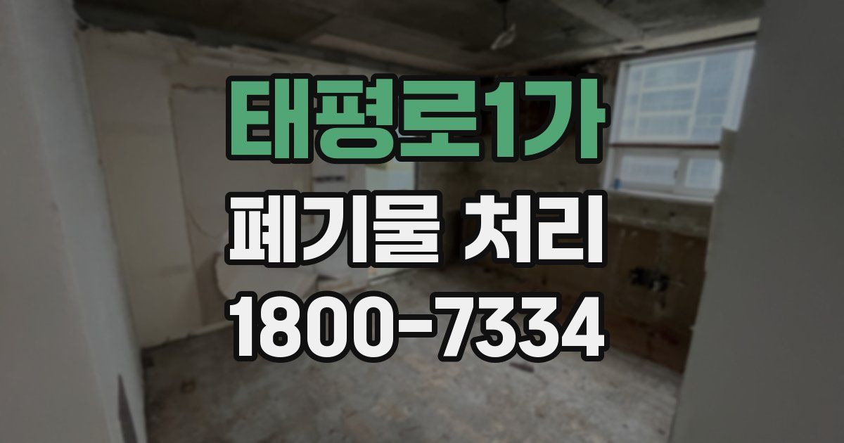 태평로1가 폐기물 처리