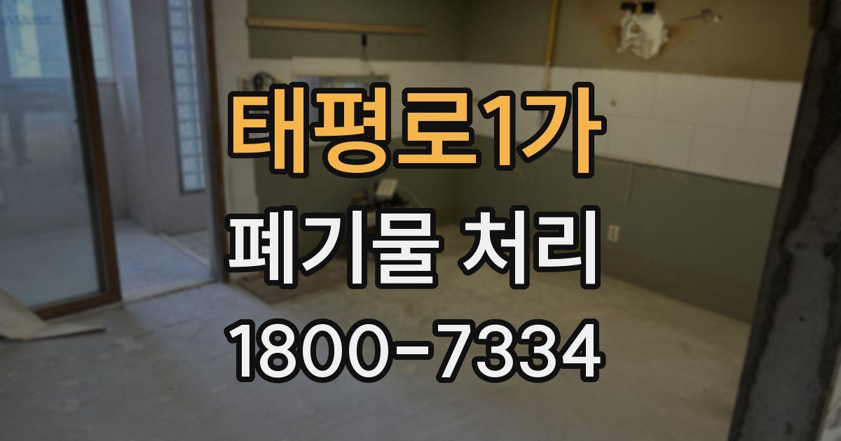 태평로1가 폐기물 처리
