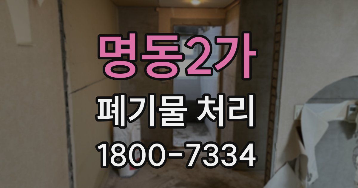 명동2가 폐기물 처리