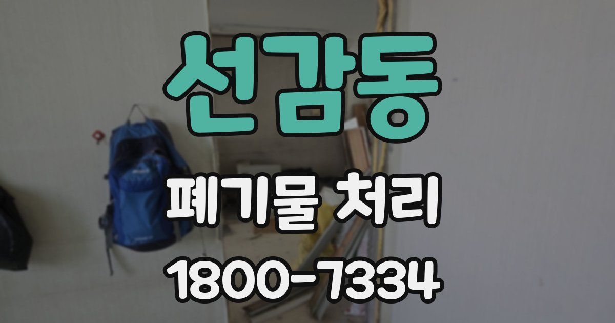 선감동 폐기물 처리