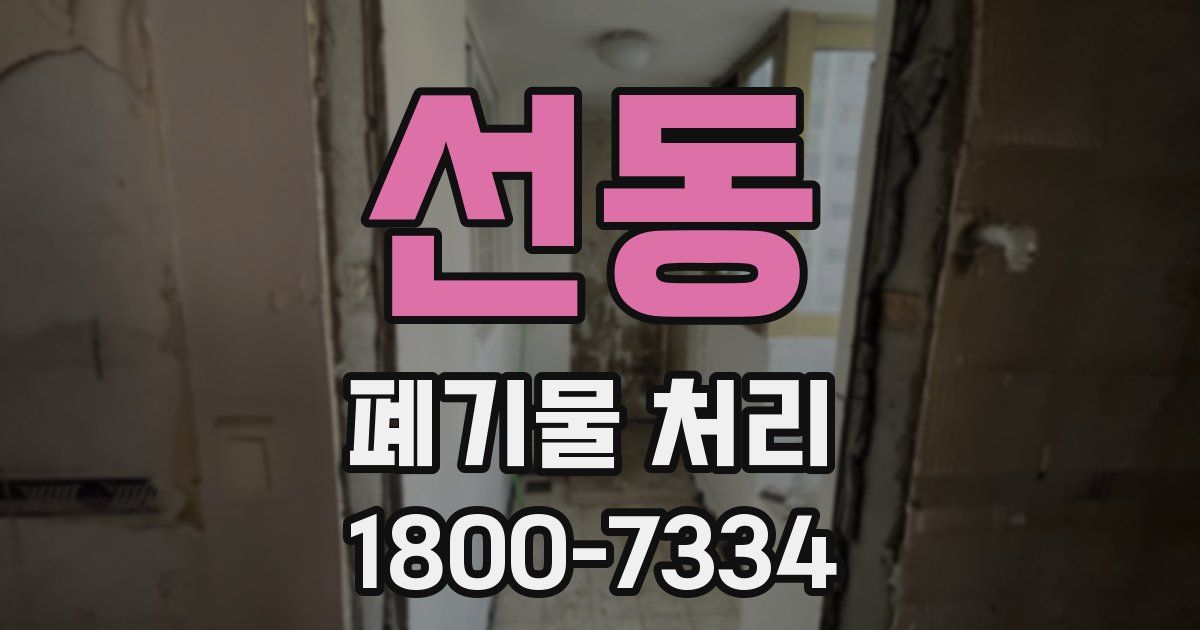 선동 폐기물 처리