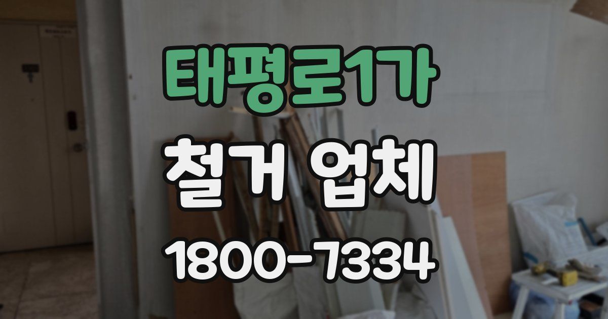 태평로1가 철거 업체