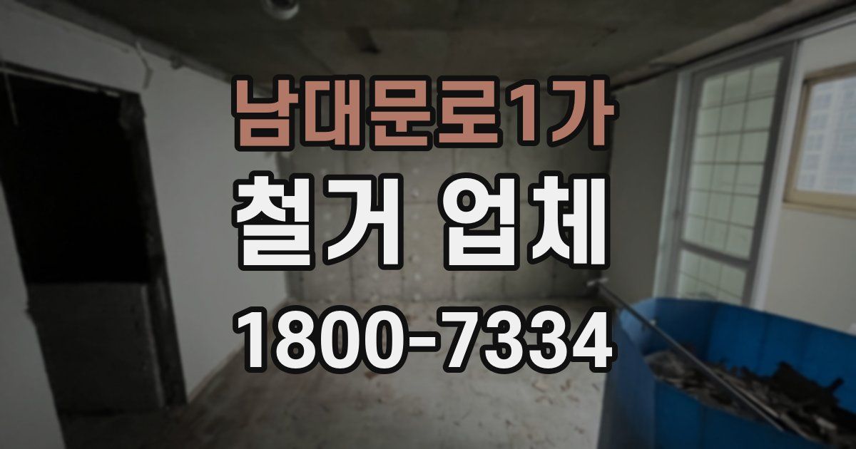 남대문로1가 철거 업체