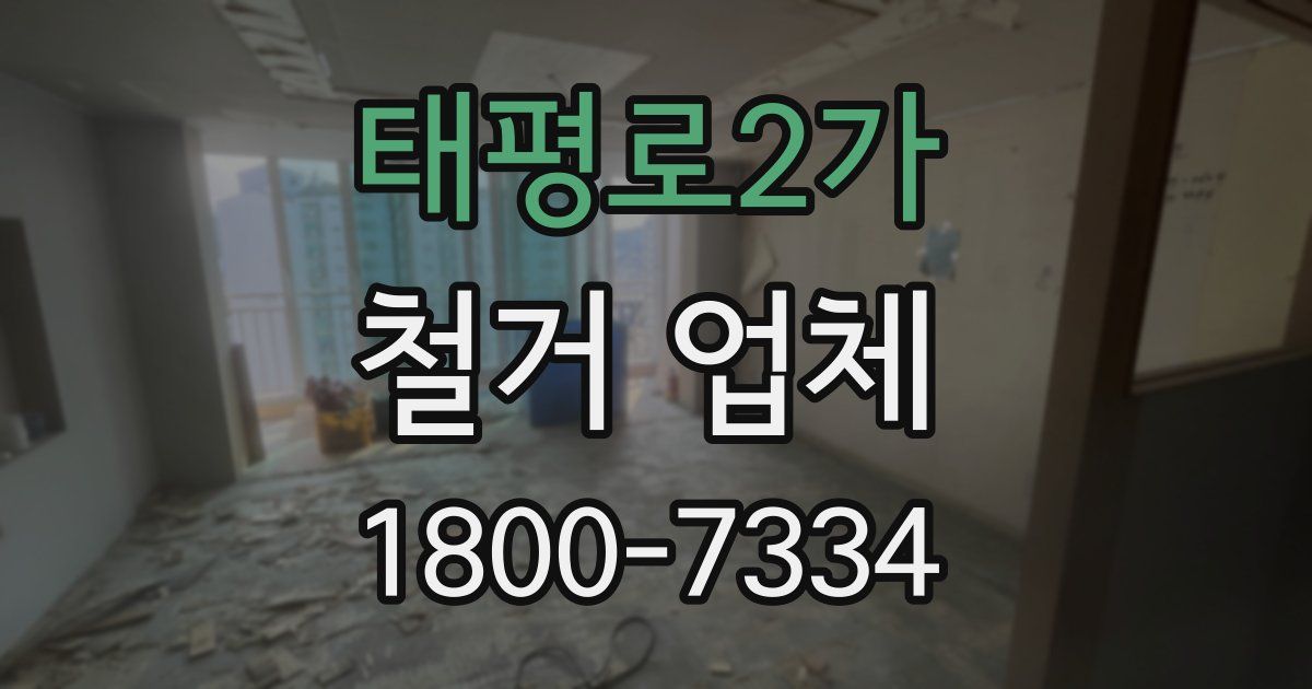 태평로2가 철거 업체