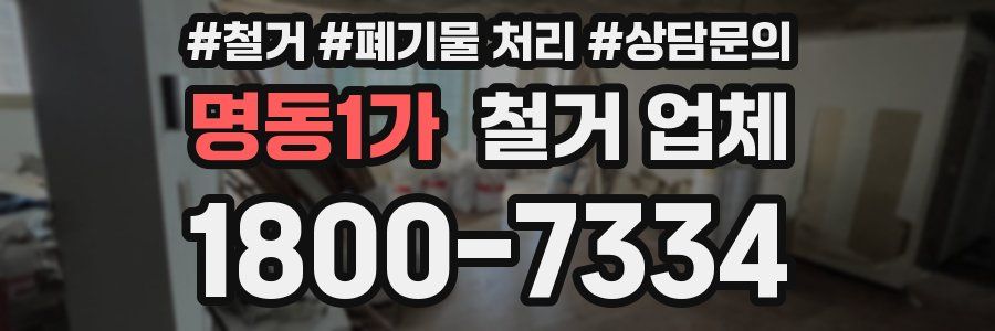 명동1가 철거 업체