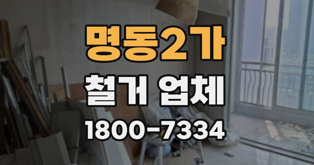 명동2가 철거 업체