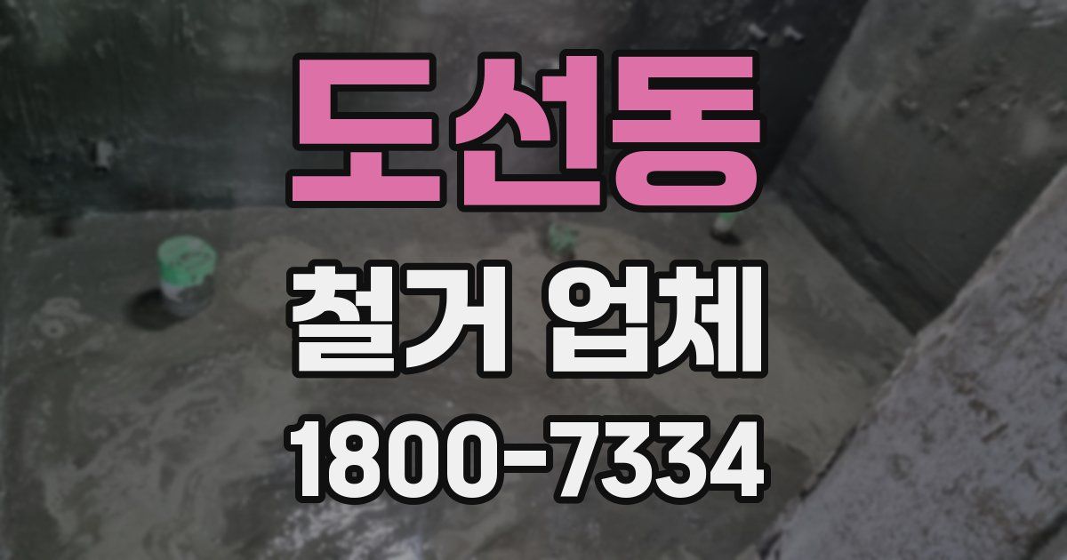 도선동 철거 업체