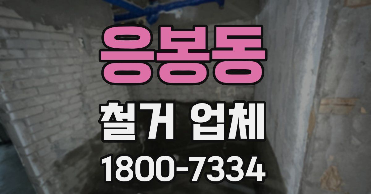 응봉동 철거 업체