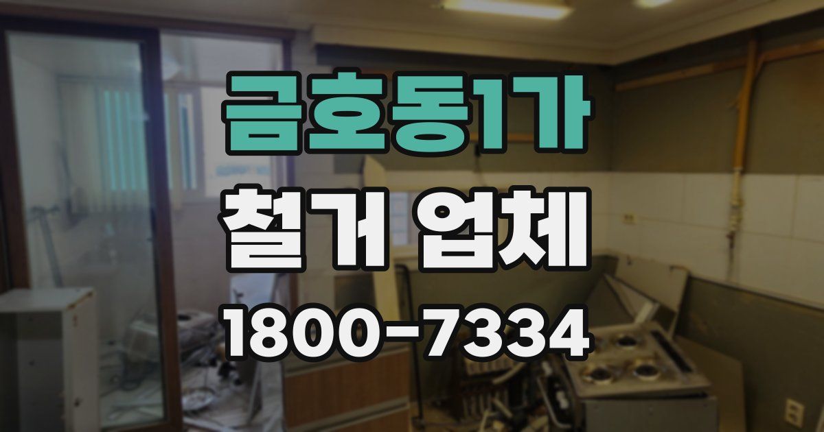 금호동1가 철거 업체
