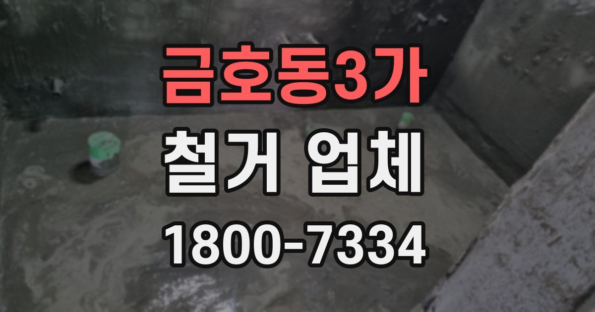금호동3가 철거 업체