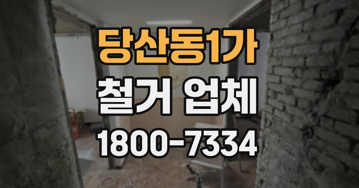 당산동1가 철거 업체