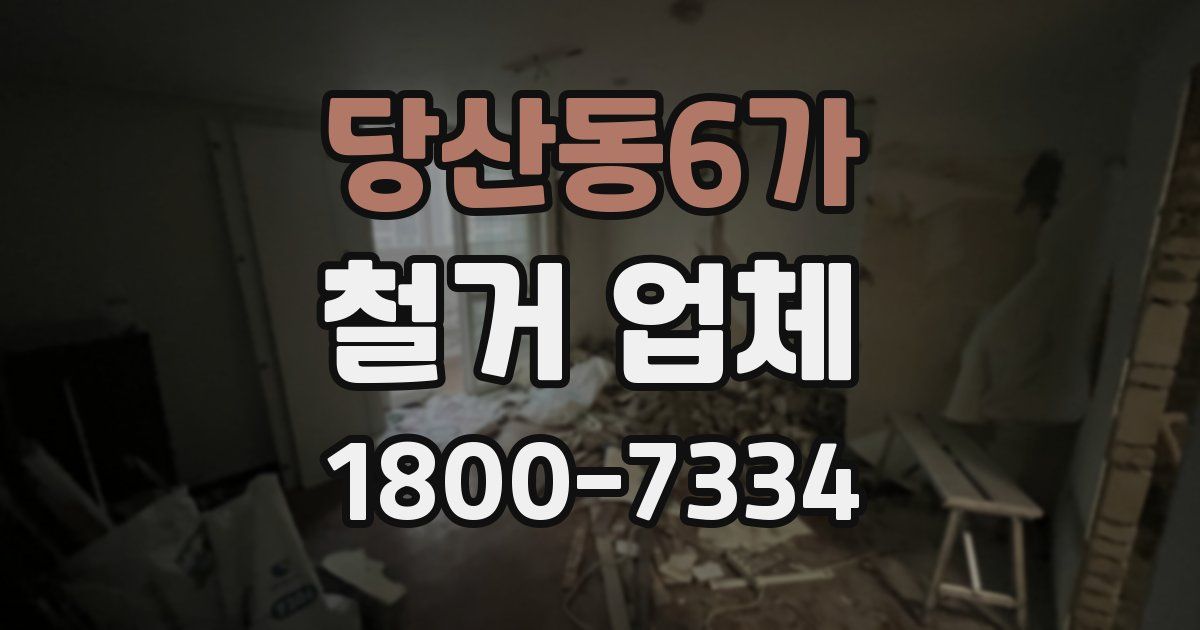당산동6가 철거 업체