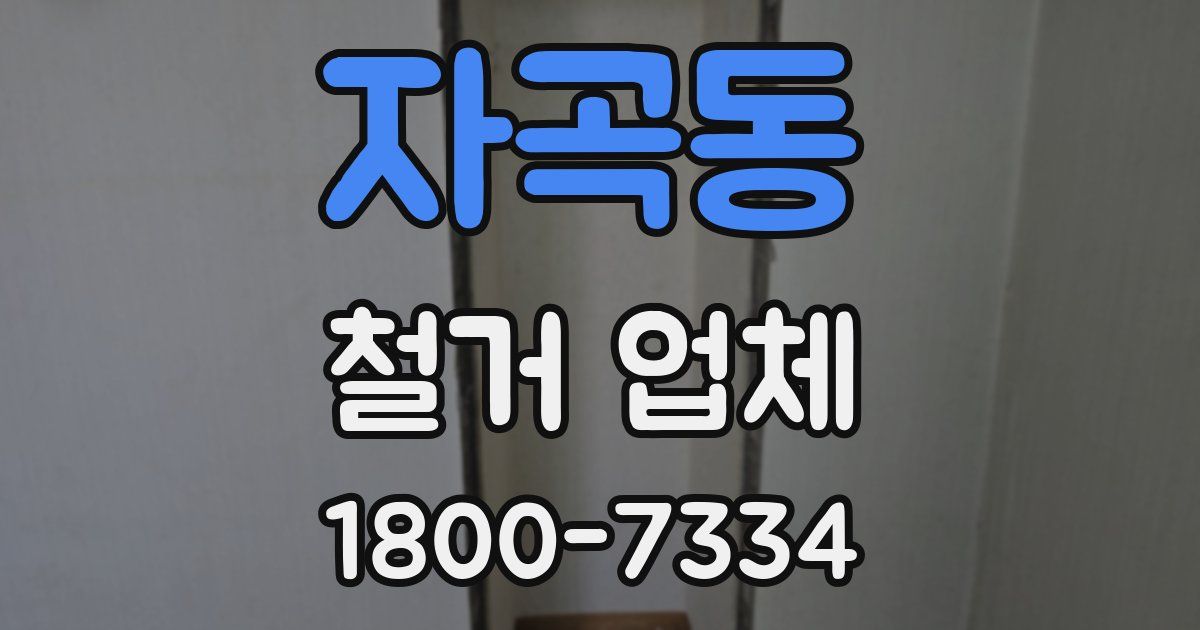 자곡동 철거 업체