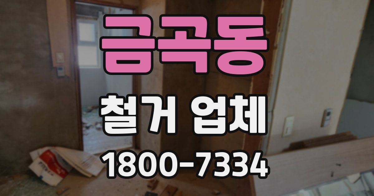 금곡동 철거 업체