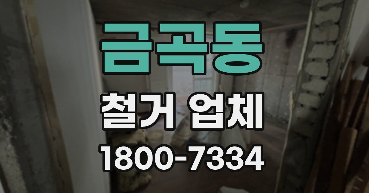 금곡동 철거 업체