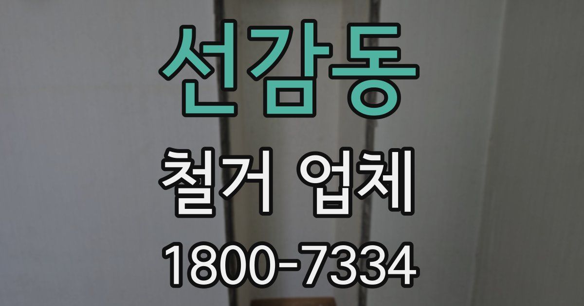 선감동 철거 업체