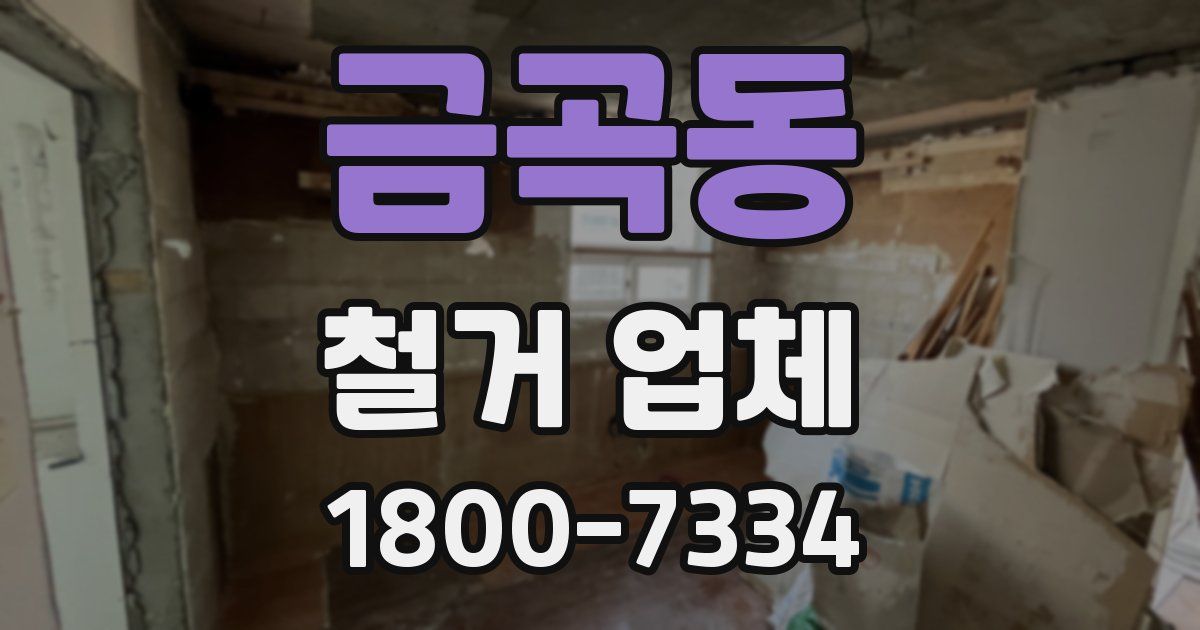 금곡동 철거 업체