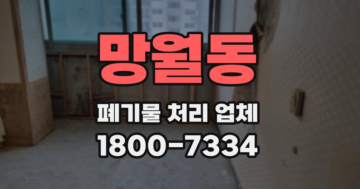 망월동 폐기물 처리 업체