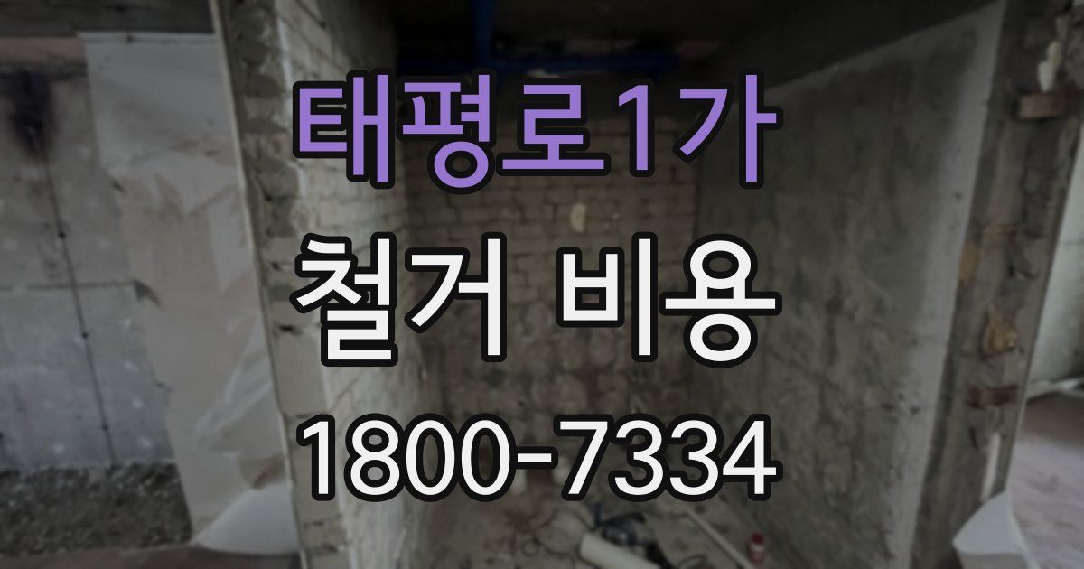 태평로1가 철거 비용