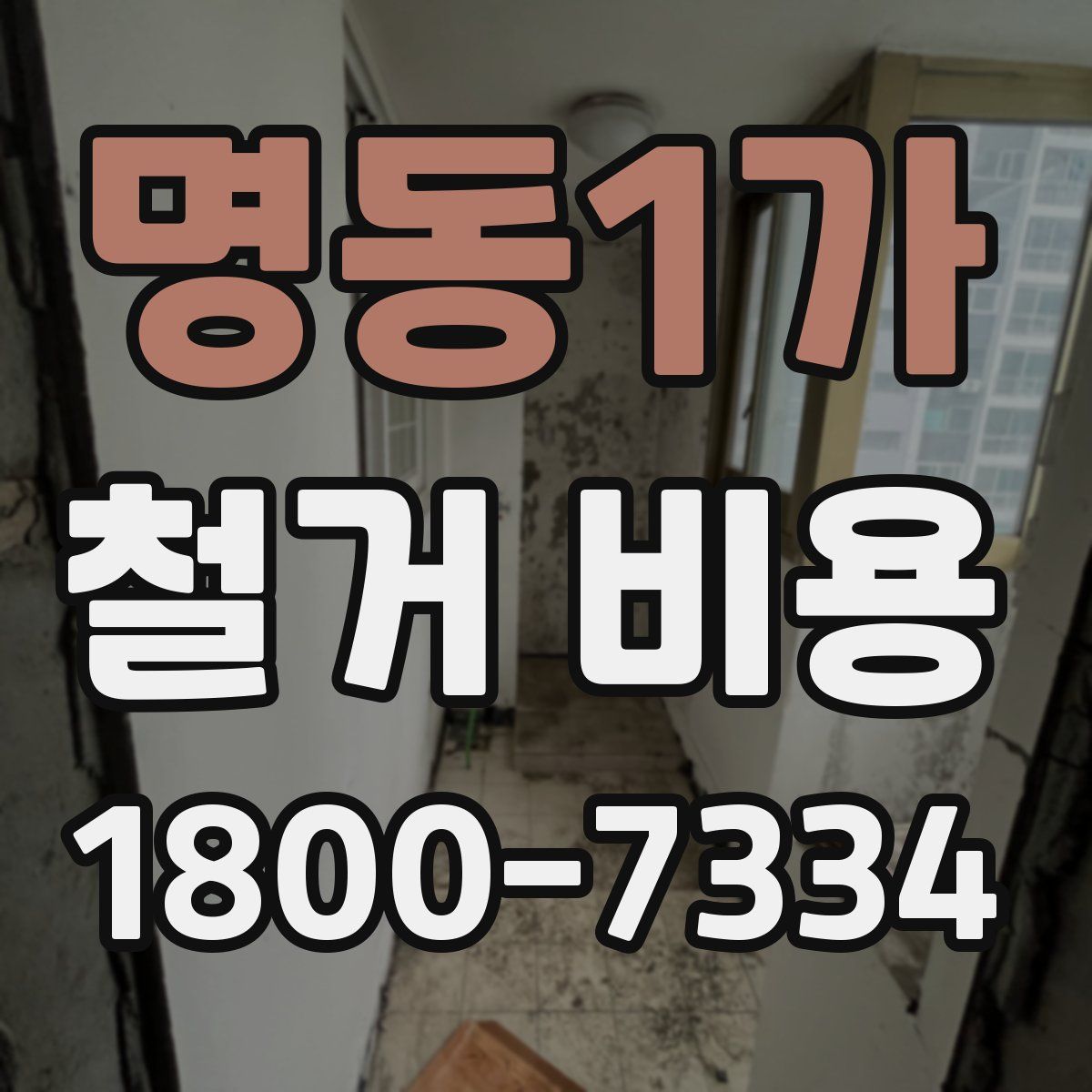 명동1가 철거 비용