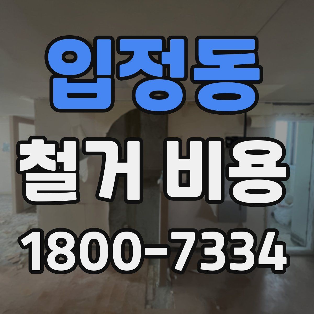 입정동 철거 비용 산정 과정에서 체크할 기준