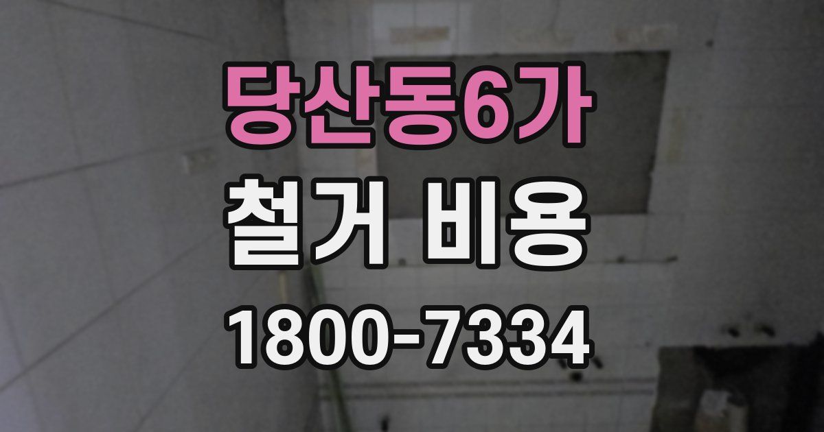 당산동6가 철거 비용