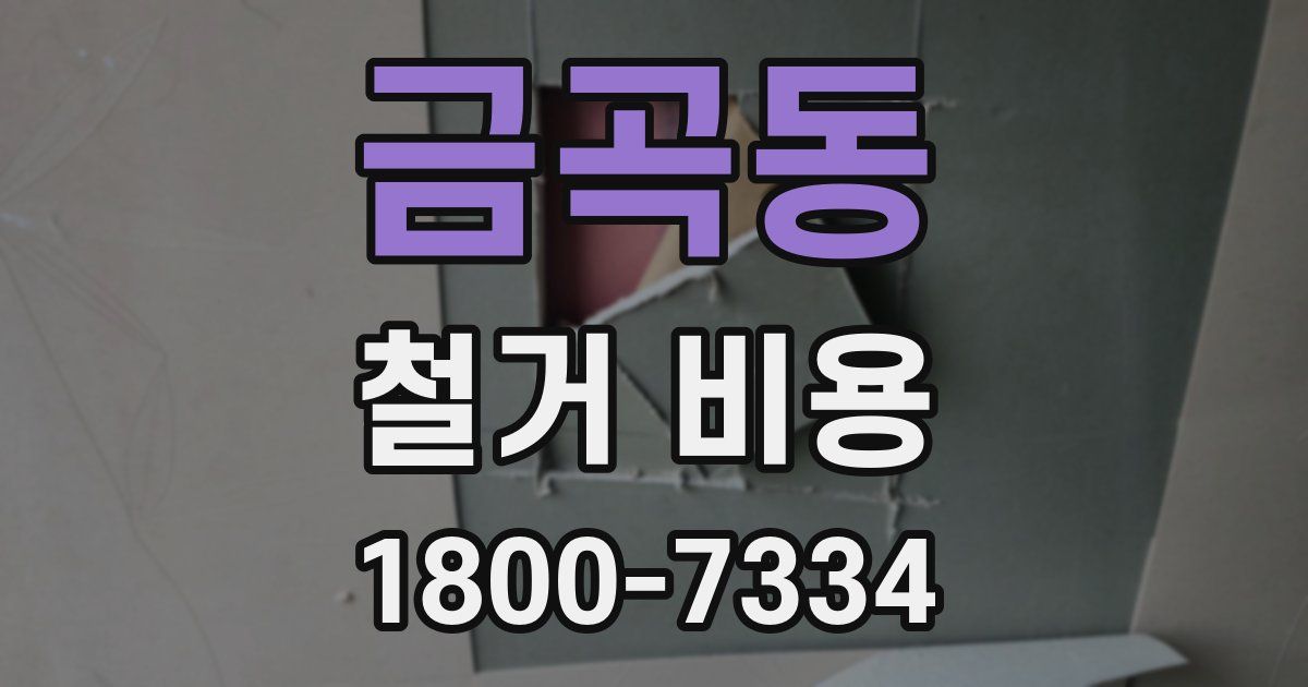 금곡동 철거 비용