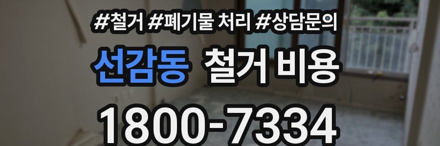 선감동 철거 비용