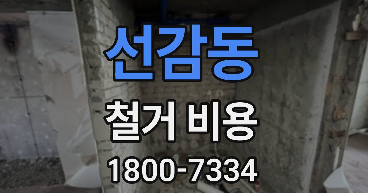 선감동 철거 비용