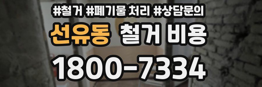 선유동 철거 비용