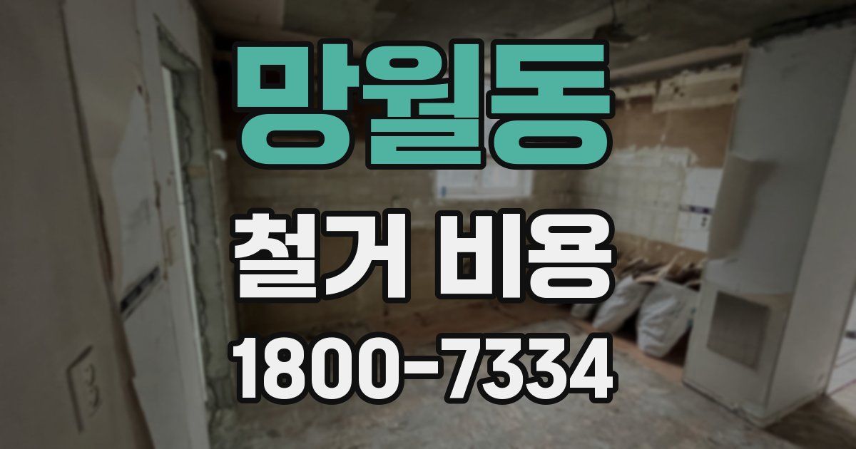 망월동 철거 비용