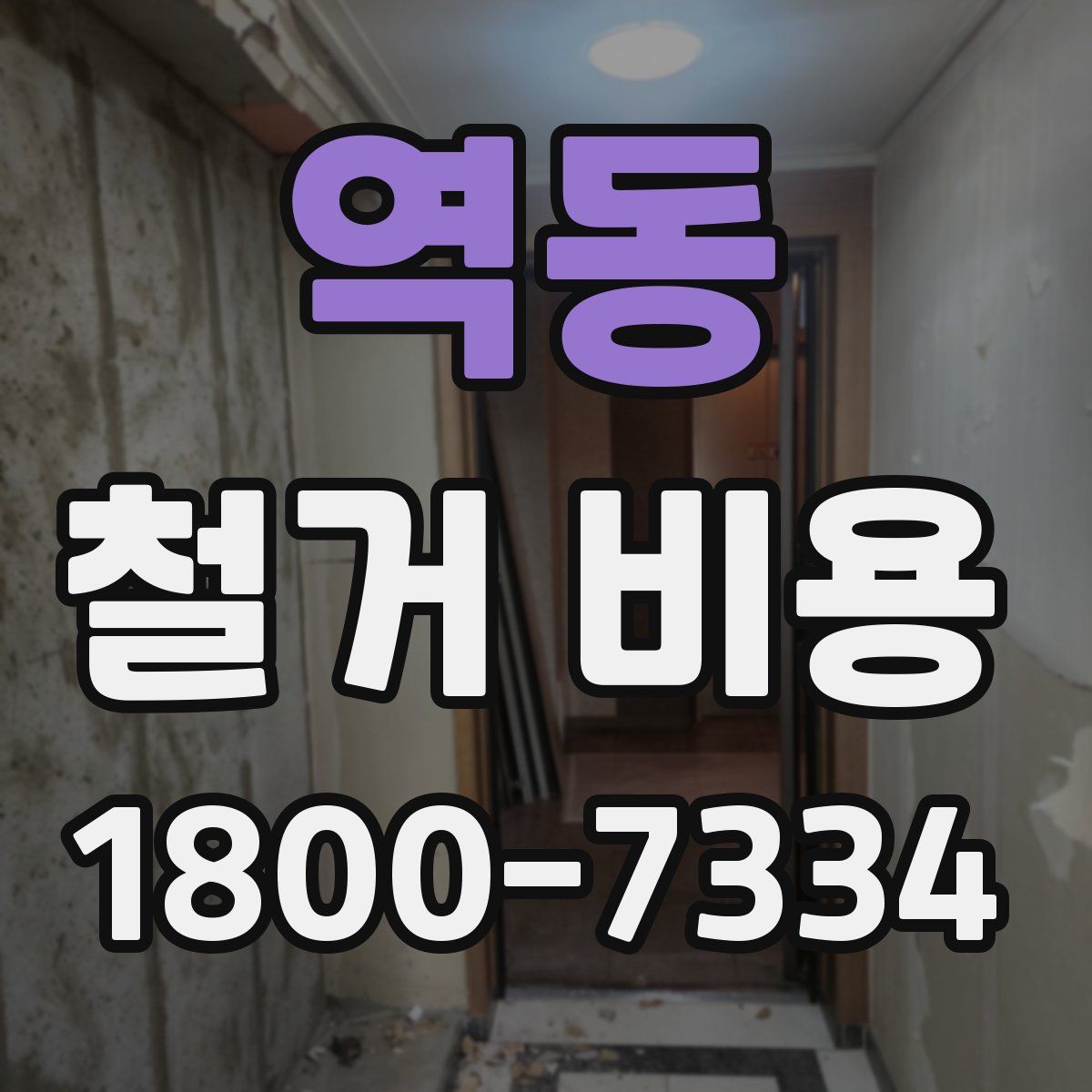 역동 철거 비용