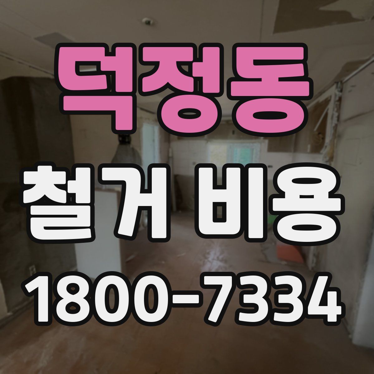 덕정동 철거 비용