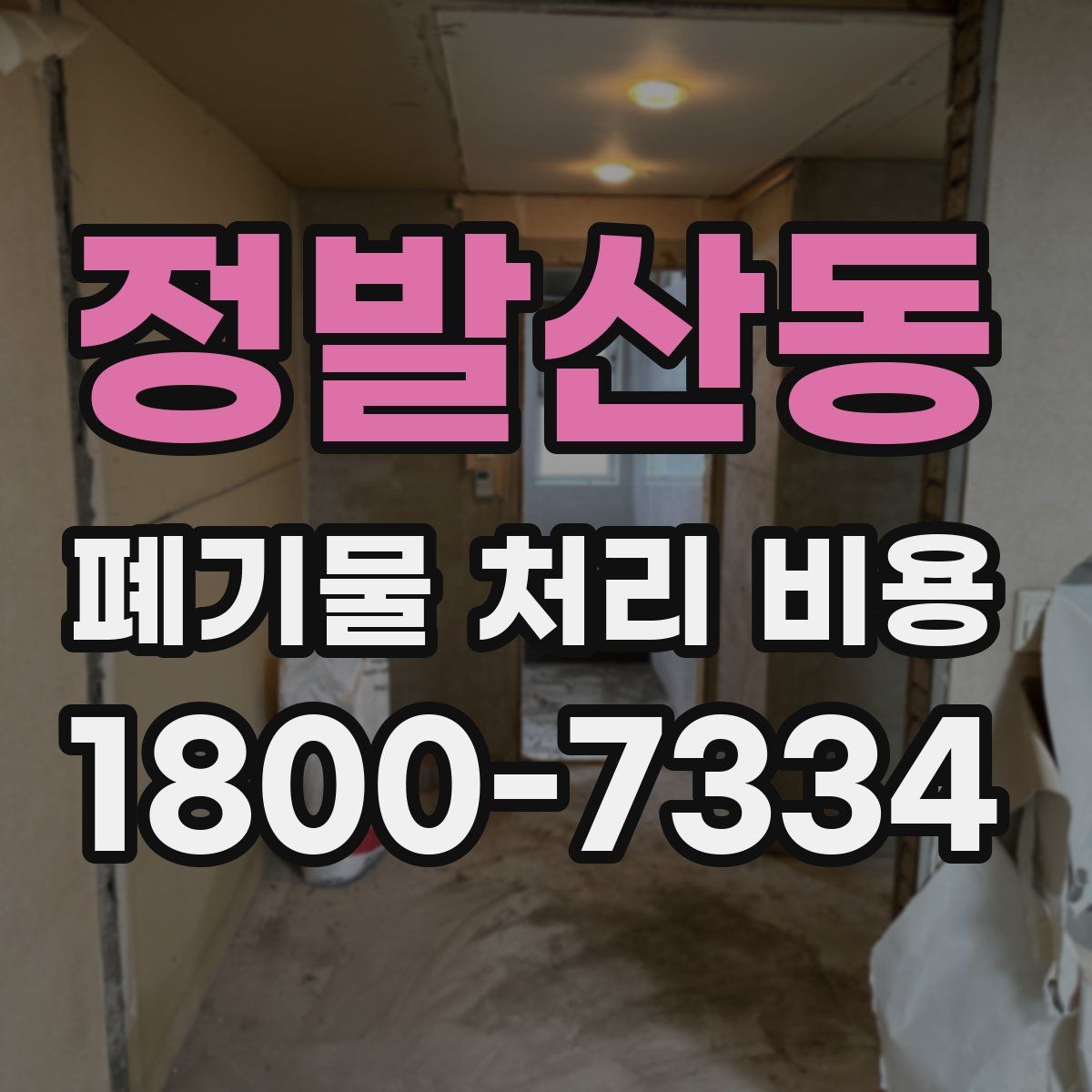 정발산동 폐기물 처리 비용