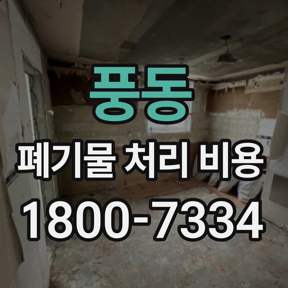 풍동 폐기물 처리 비용