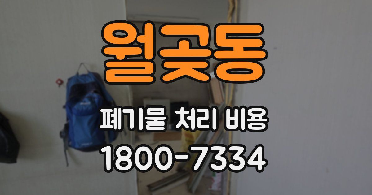월곶동 폐기물 처리 비용