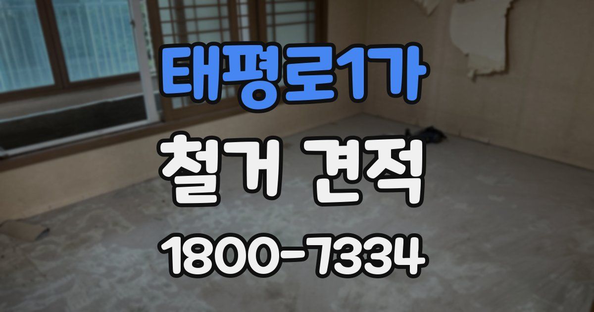 태평로1가 철거 견적