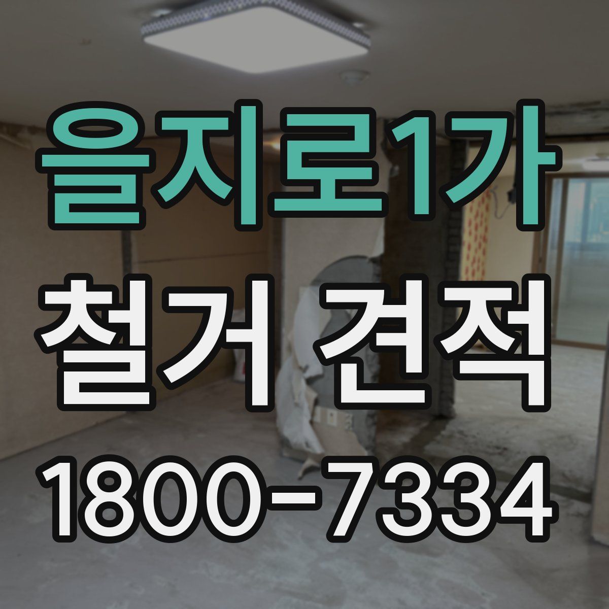 을지로1가 철거 견적