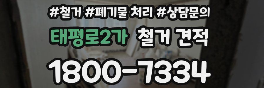 태평로2가 철거 견적