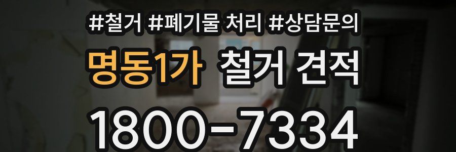 명동1가 철거 견적
