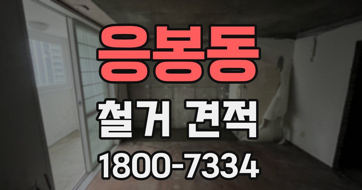 응봉동 철거 견적