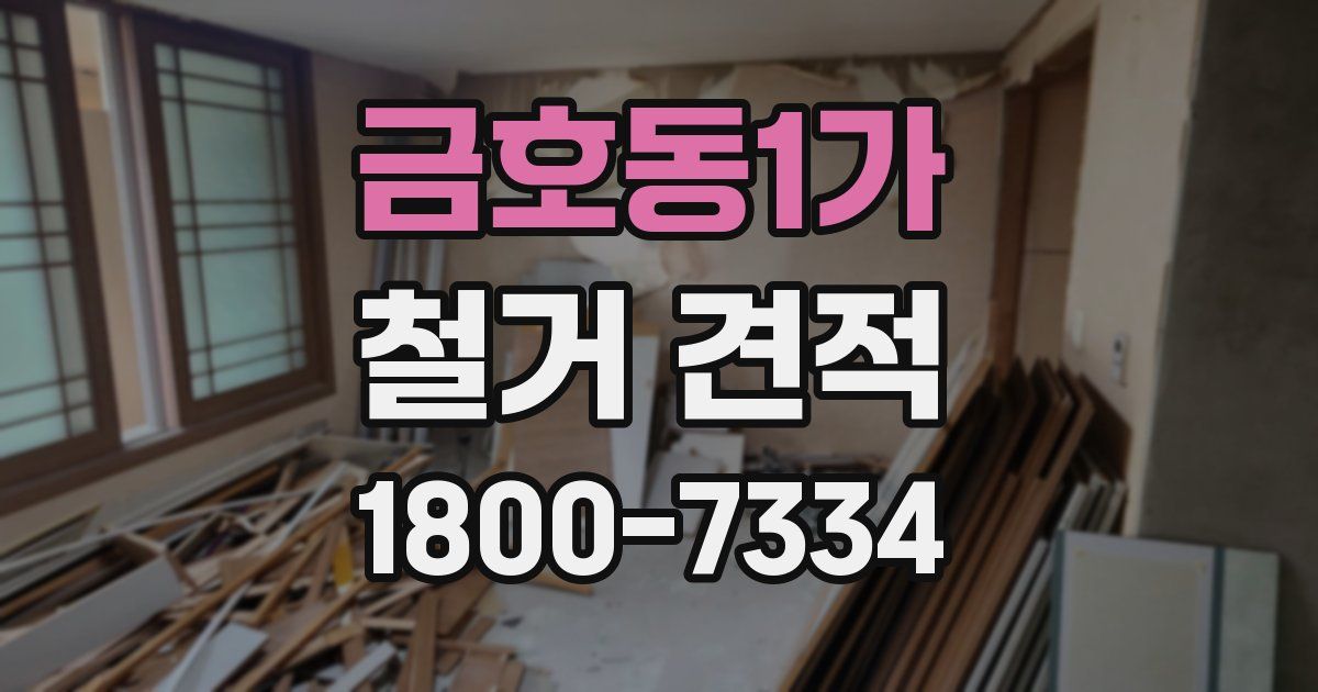 금호동1가 철거 견적
