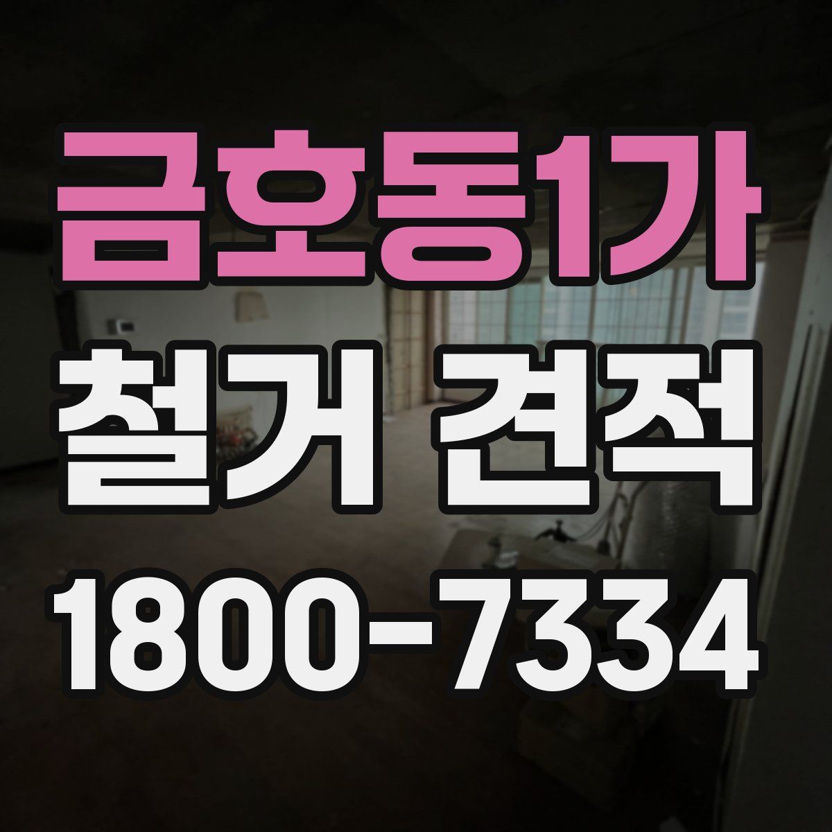 금호동1가 철거 견적