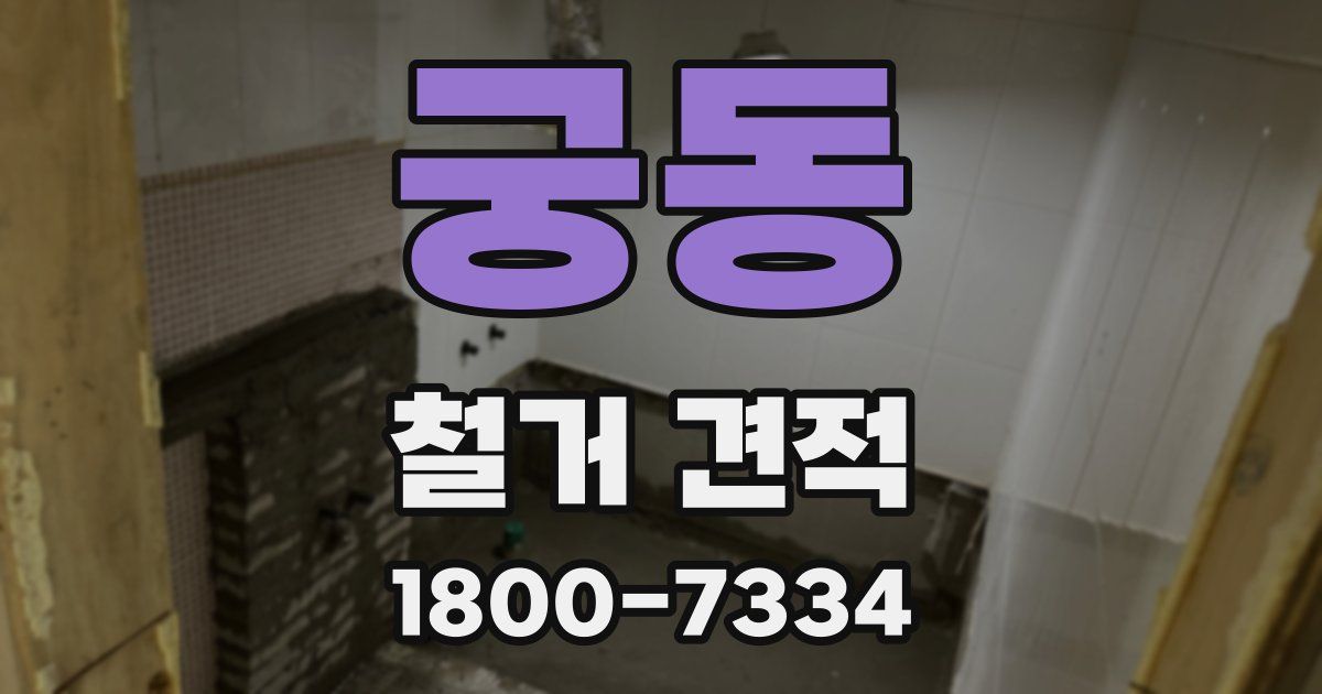 궁동 철거 견적