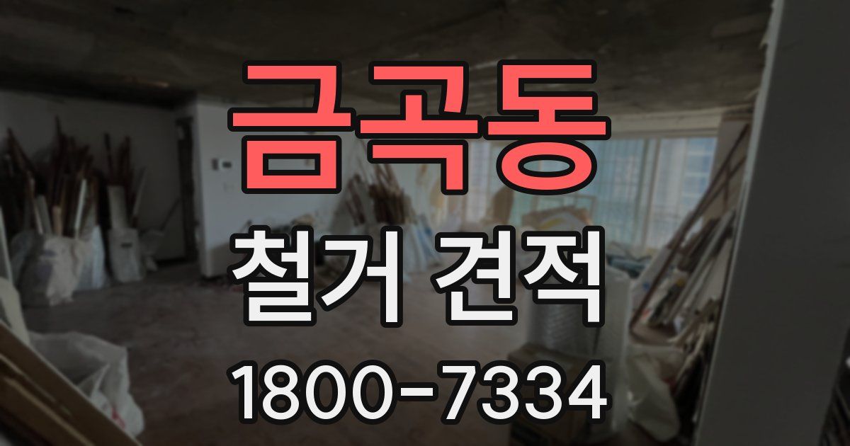 금곡동 철거 견적