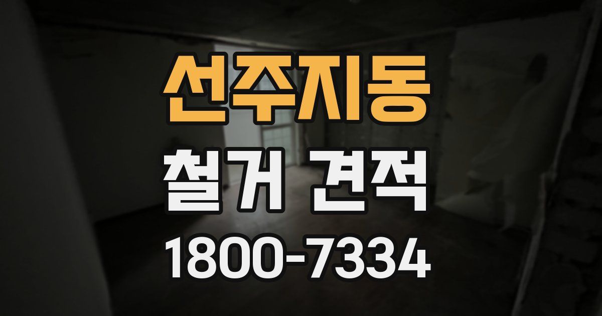 선주지동 철거 견적